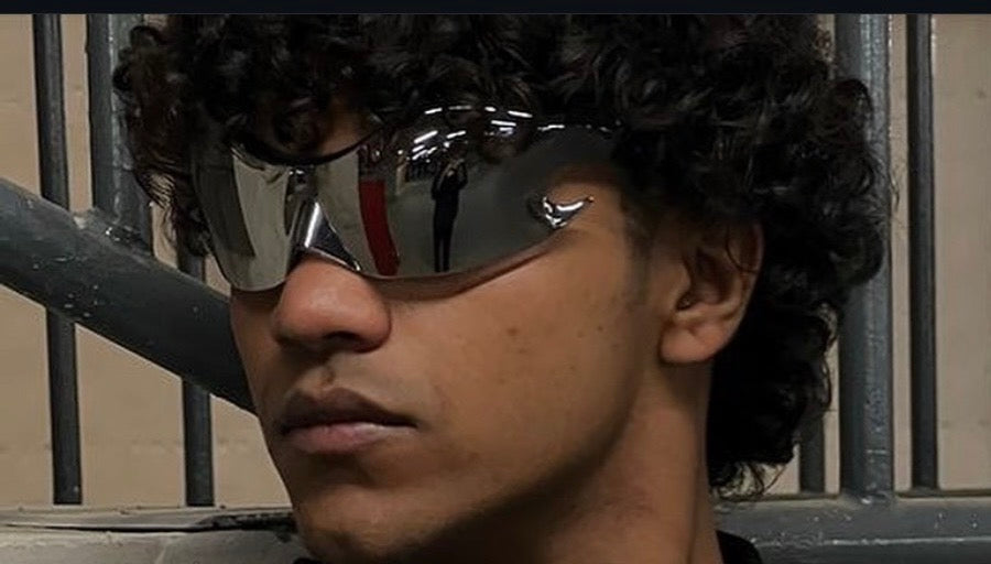 Vertex Wraparound Sunglasses — Silver Mirror