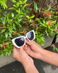 Ivory Oversized Cat Eye Sunglasses