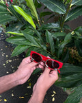 Ember Claw Sunglasses — Red & Silver