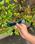 Emerald Slim Rectangle Sunglasses