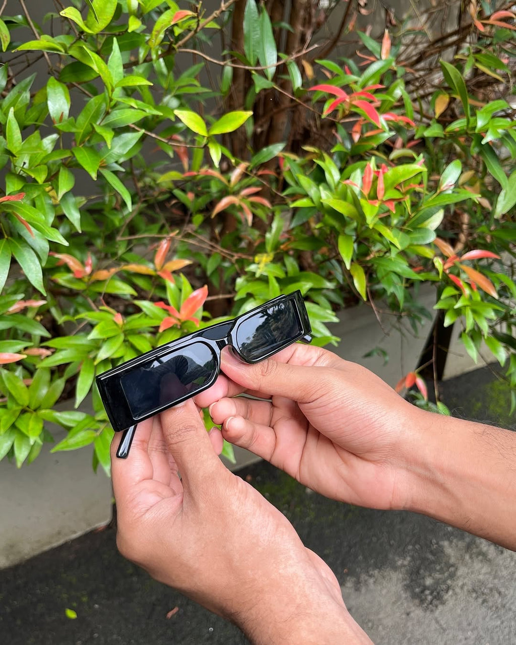 Slim Rectangle Shield Sunglasses