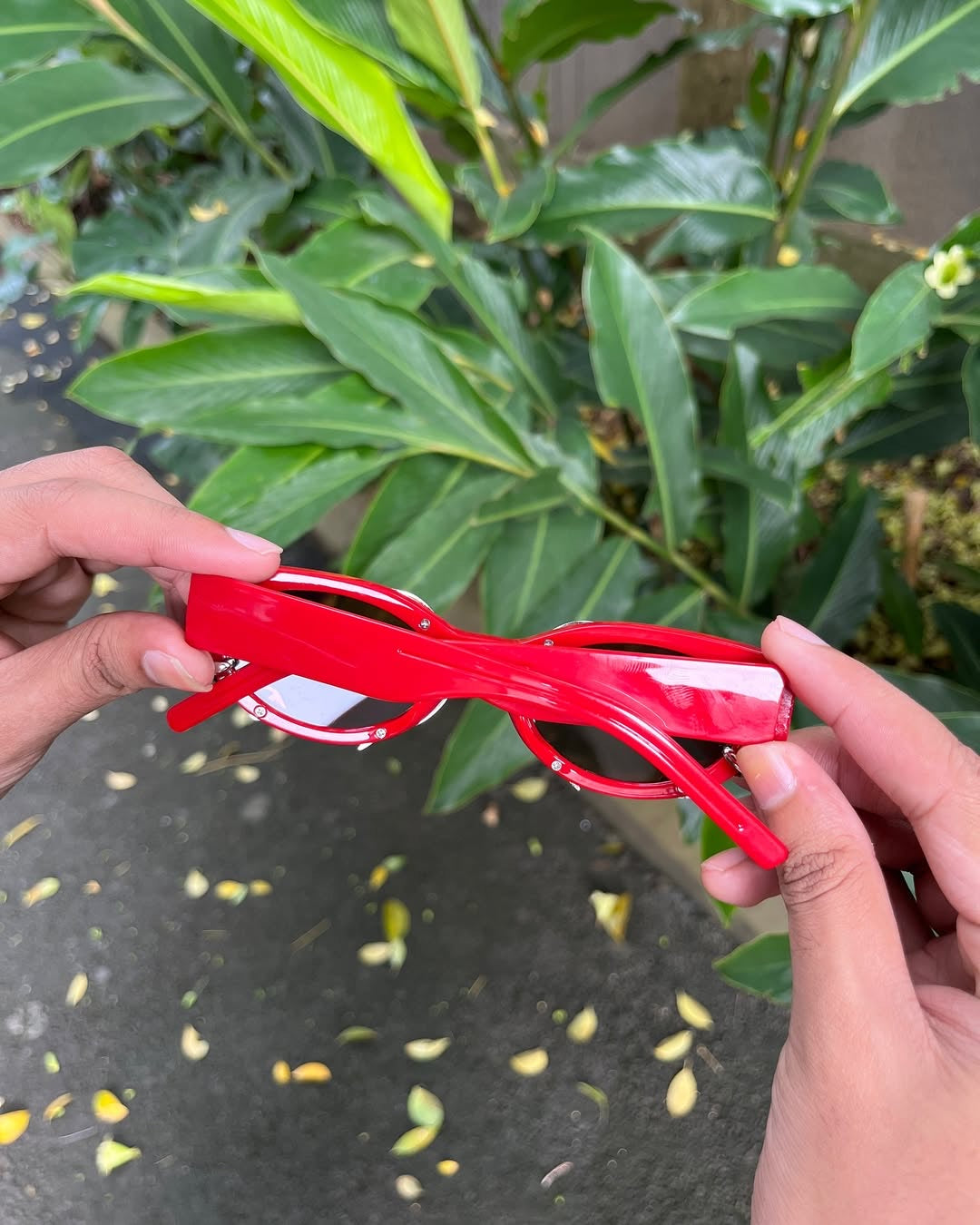 Ember Claw Sunglasses — Red & Silver