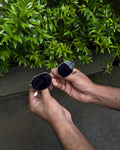 Octagonal Metal-Frame Sunglasses