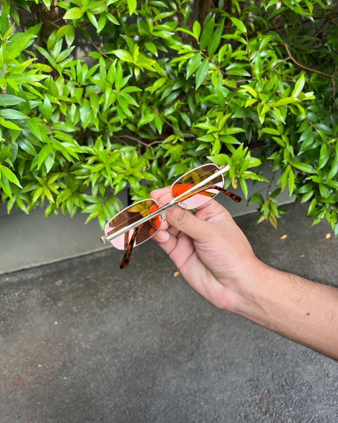 The Amber — Slim Rectangle Sunglasses