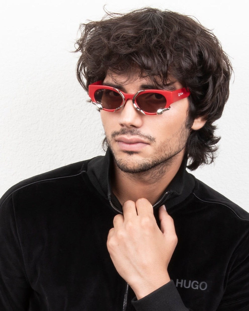 Ember Claw Sunglasses — Red & Silver