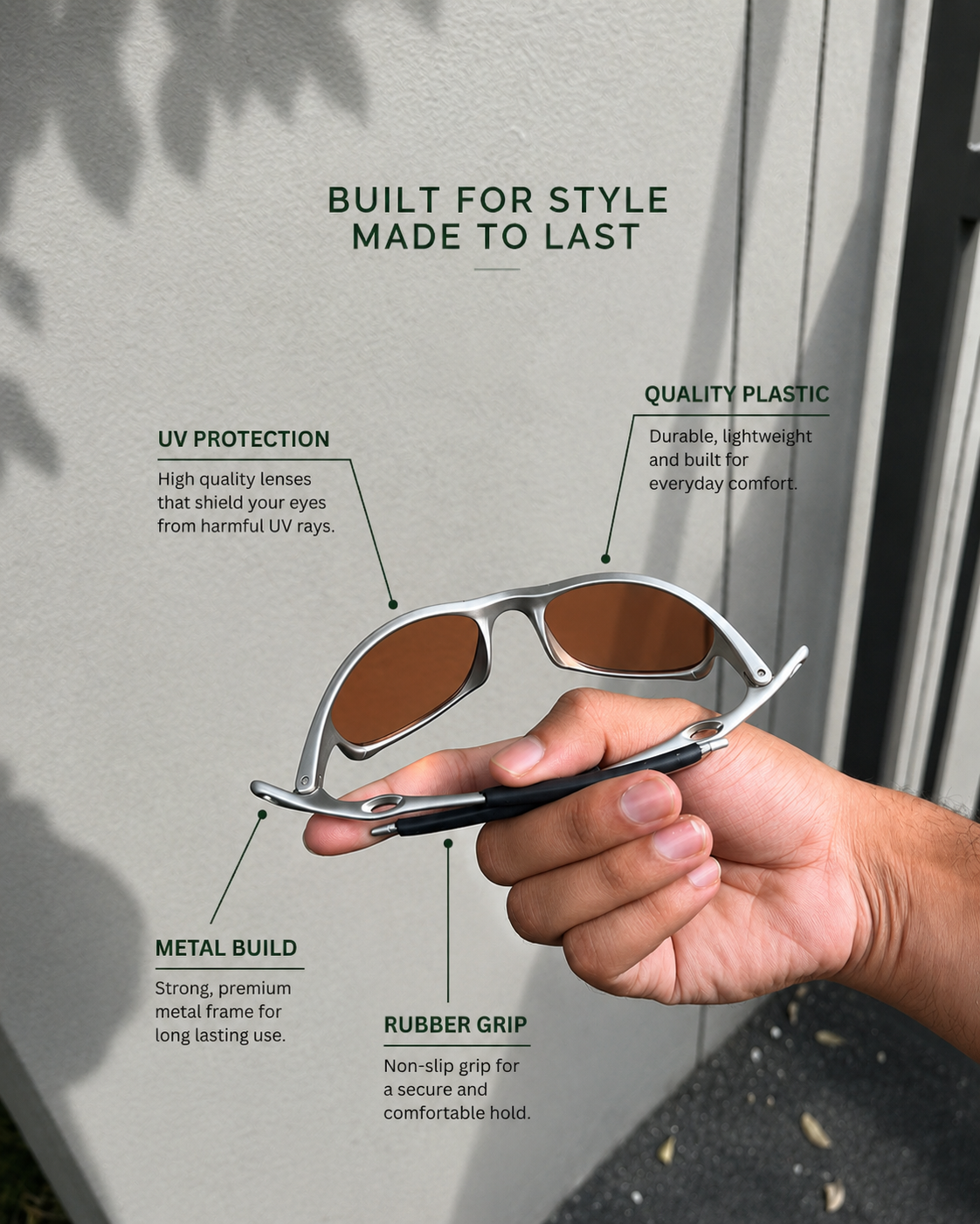 Titanium Racer Wrap Sunglasses
