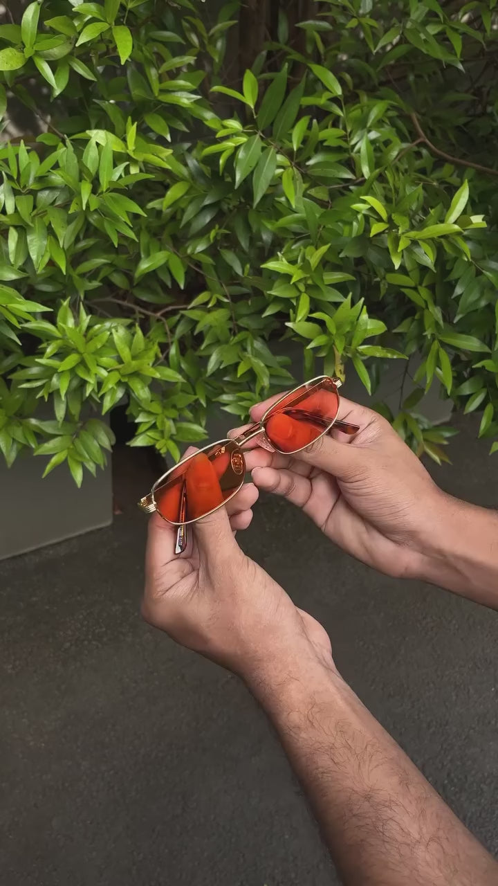 The Amber — Slim Rectangle Sunglasses
