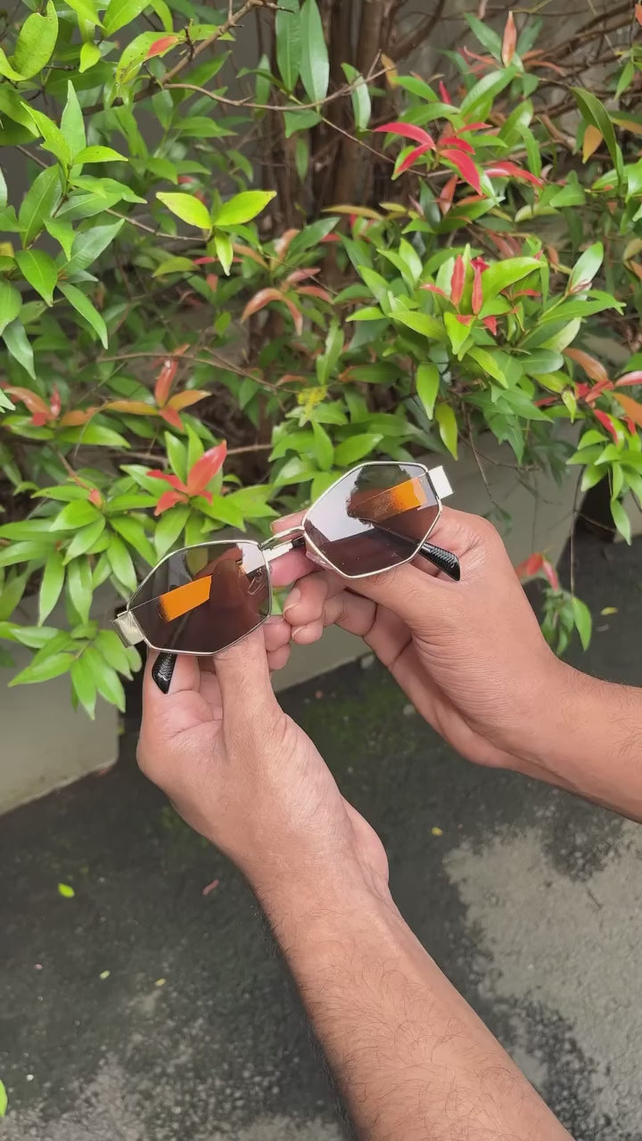 Octagon Edge Gold Sunglasses