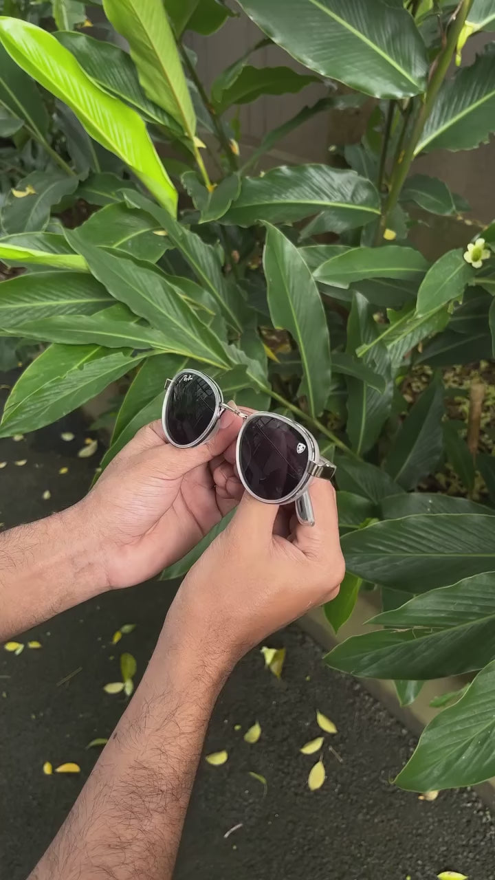 Clarity Round Sunglasses Clear & Gunmetal