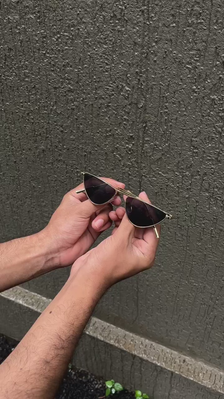 Half-Cut Cat Eye Sunglasses